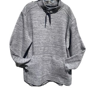 All In Motion sweatshirt pullover long sleeve mock neck Gray White XXL